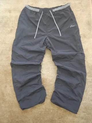 Vintage Black Aesthetic Trackpant Asics Baggy Y2K