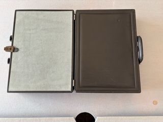 Maletín piel vintage doble negro