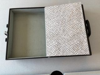 Maletín piel vintage doble negro