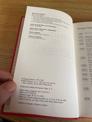 Lote 2 libros Biblioteca Divulgación Científica