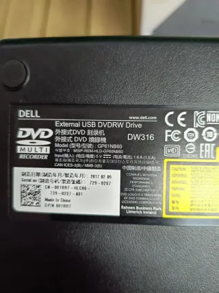 Dell Slim DW316 - Unidad DVD±RW (±R DL) / DVD-RAM