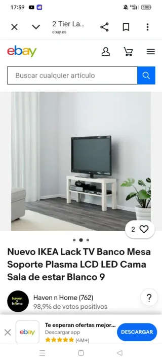Mesa de centro blanca de madera