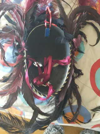 Máscara Veneciana Plumas y Flores