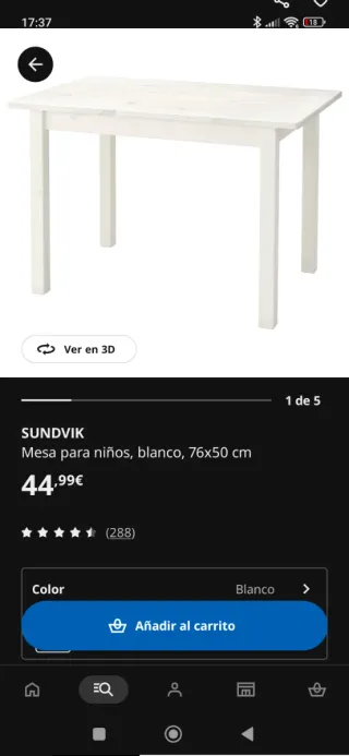 Mesa y 2 Sillas Infantiles IKEA Sundvik