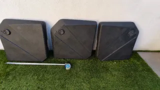 Base Sombrilla Rellenable Plástico Negro