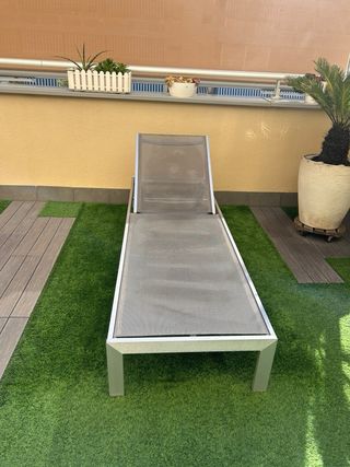Conjunto mesa y sillas aluminio terraza
