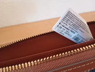 Billetera Mango Grande Azul y Marrón