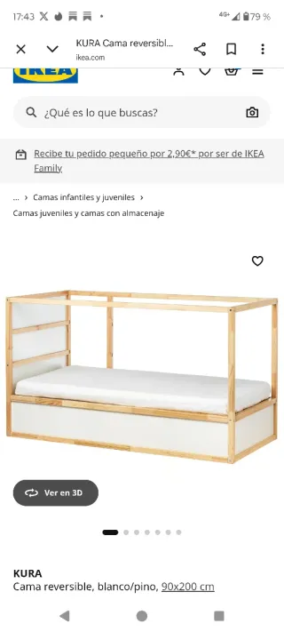 Cama Litera Kura Ikea + Colchones y Somier