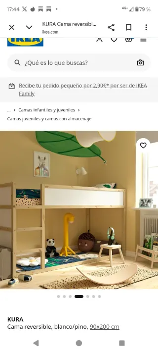 Cama Litera Kura Ikea + Colchones y Somier