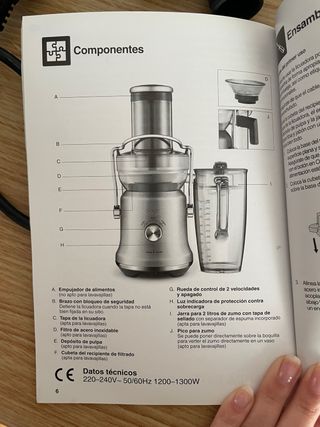 Extractor Zumo Sage Nutri Juicer Cold Plus