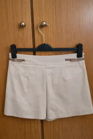 Falda tablas beige ZARA