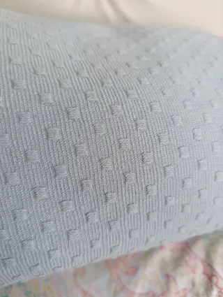 Colcha Zara Home gris azulado