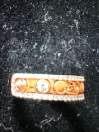 Anillo Oro Rosa y Diamantes