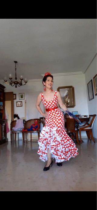 Vestido Flamenco Lunares Rojo y Blanco
