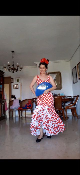 Vestido Flamenco Lunares Rojo y Blanco