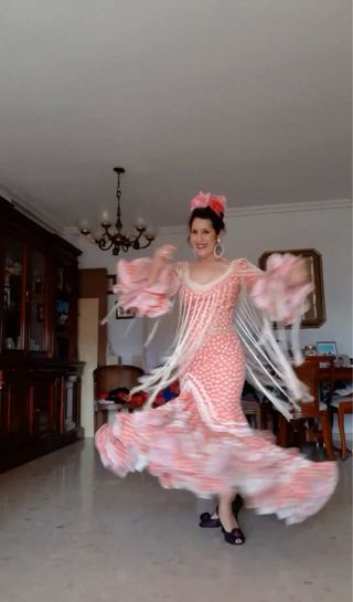 Vestido Flamenco Lunares Rojo y Blanco