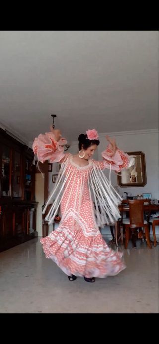 Vestido Flamenco Lunares Rojo y Blanco
