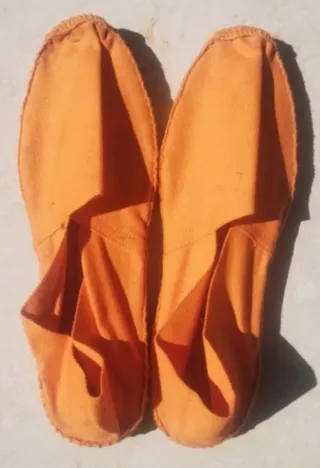 Vintage Arancioni Pantofole Tela