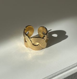 Anillo Acero y Oro · Trenza Ajustable