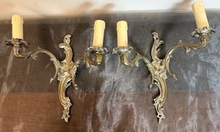 Coppia di Applique in Bronzo Vintage