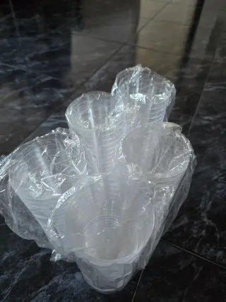 100 Vasos Desechables Transparentes