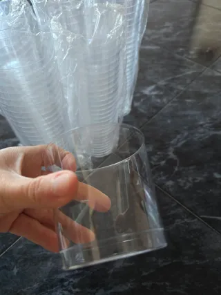 100 Vasos Desechables Transparentes