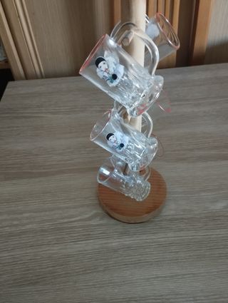 Set di shot con supporto in legno