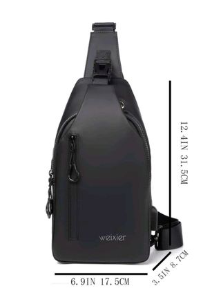 Marsupio Monospalla Weixier Nero con USB