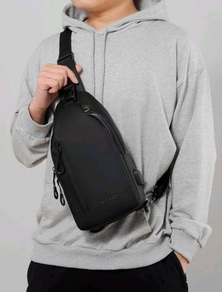 Marsupio Monospalla Weixier Nero con USB