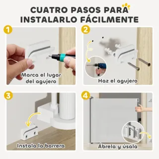 Barrera de seguridad para bebés y mascotas