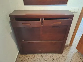 Zapatero madera nogal