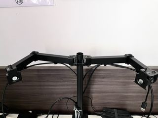 Soporte Monitor Doble Negro
