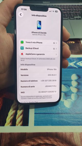 Iphone 16e al 94% pari al nuovo, baratto con 15pro