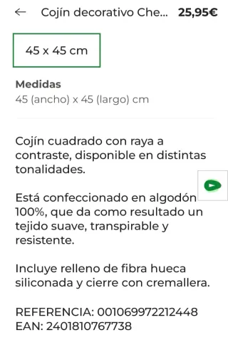 Juego 2 Cojines Beige y Blanco