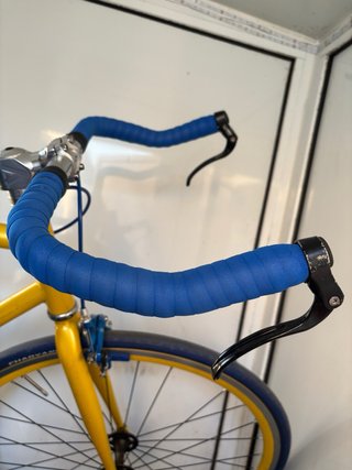 Bicicleta Fixie / Single Speed Amarilla y Azul