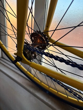 Bicicleta Fixie / Single Speed Amarilla y Azul