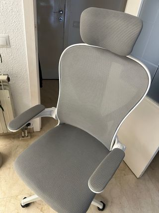 Silla de oficina ergonómica gris