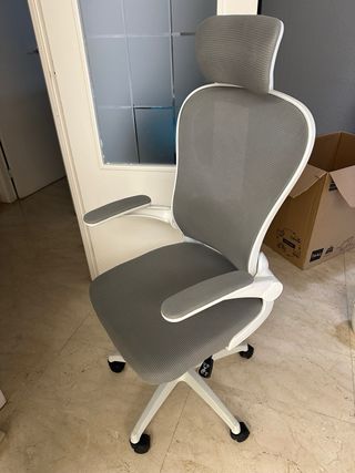 Silla de oficina ergonómica gris