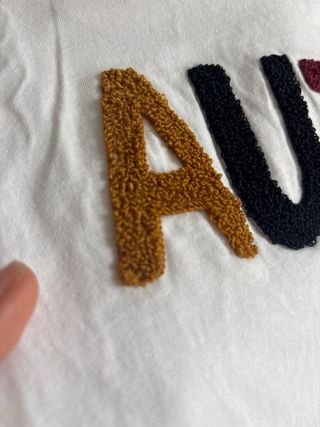 Camiseta VILA blanca letras AUTUMN talla XS