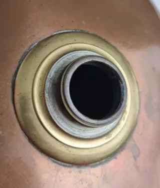 Calentador cama cobre macizo antiguo