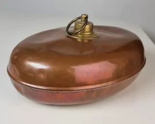 Calentador cama cobre macizo antiguo