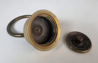 Calentador cama cobre macizo antiguo