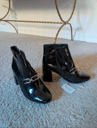 Botines de charol negros Marypaz, talla 38, nuevos