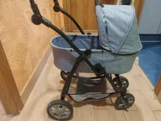 Cochecito de muñecas azul 3 en 1