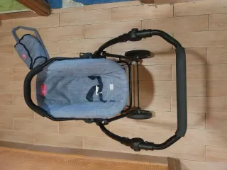 Cochecito de muñecas azul 3 en 1