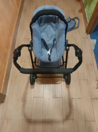 Cochecito de muñecas azul 3 en 1