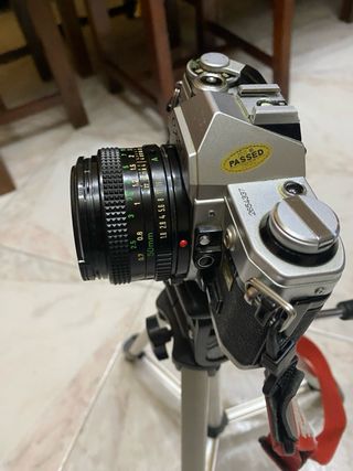 Canon AE-1 + Obiettivo 50mm f/1.8 Kit Completo