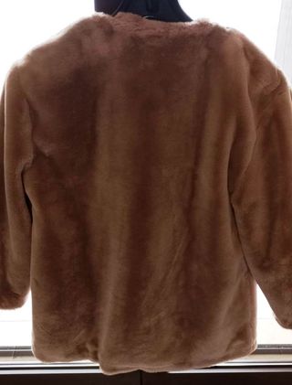 Cappotto pelliccia sintetica Zara collo rotondo