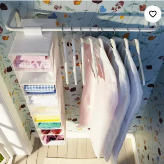 Colgador 6 compartimentos tela blanco