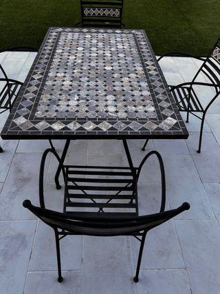 Mesa y 4 Sillas Jardín Mosaico